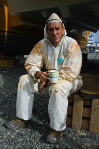 Casper the ghost - sanding copper coat anti-fouling