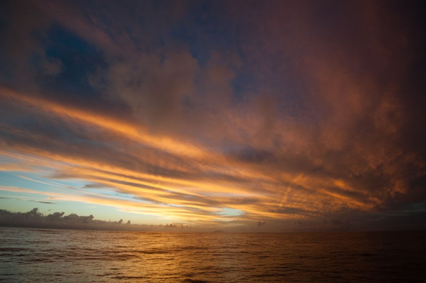 sunset on my birthday - land ho!