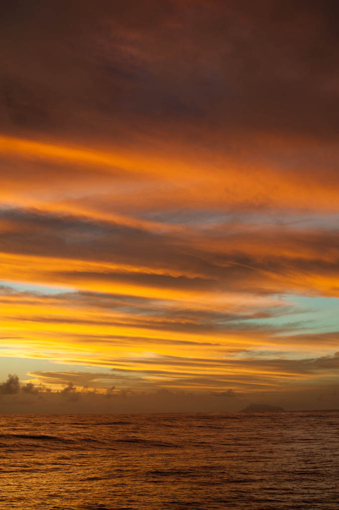 sunset on my birthday - land ho!