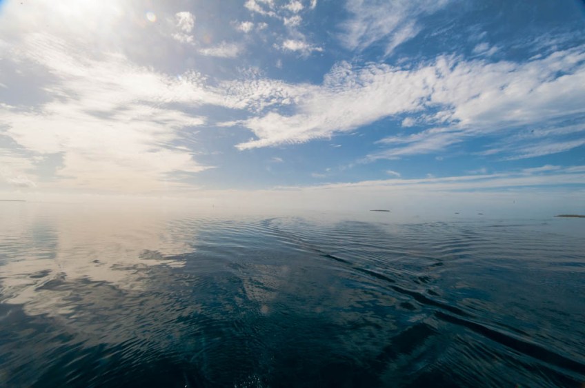 Dead calm approach to Tonga
